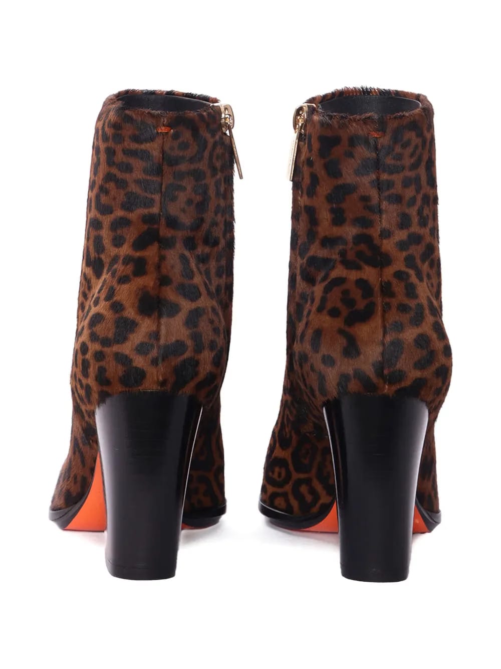 leopard-print block-heel ankle boots