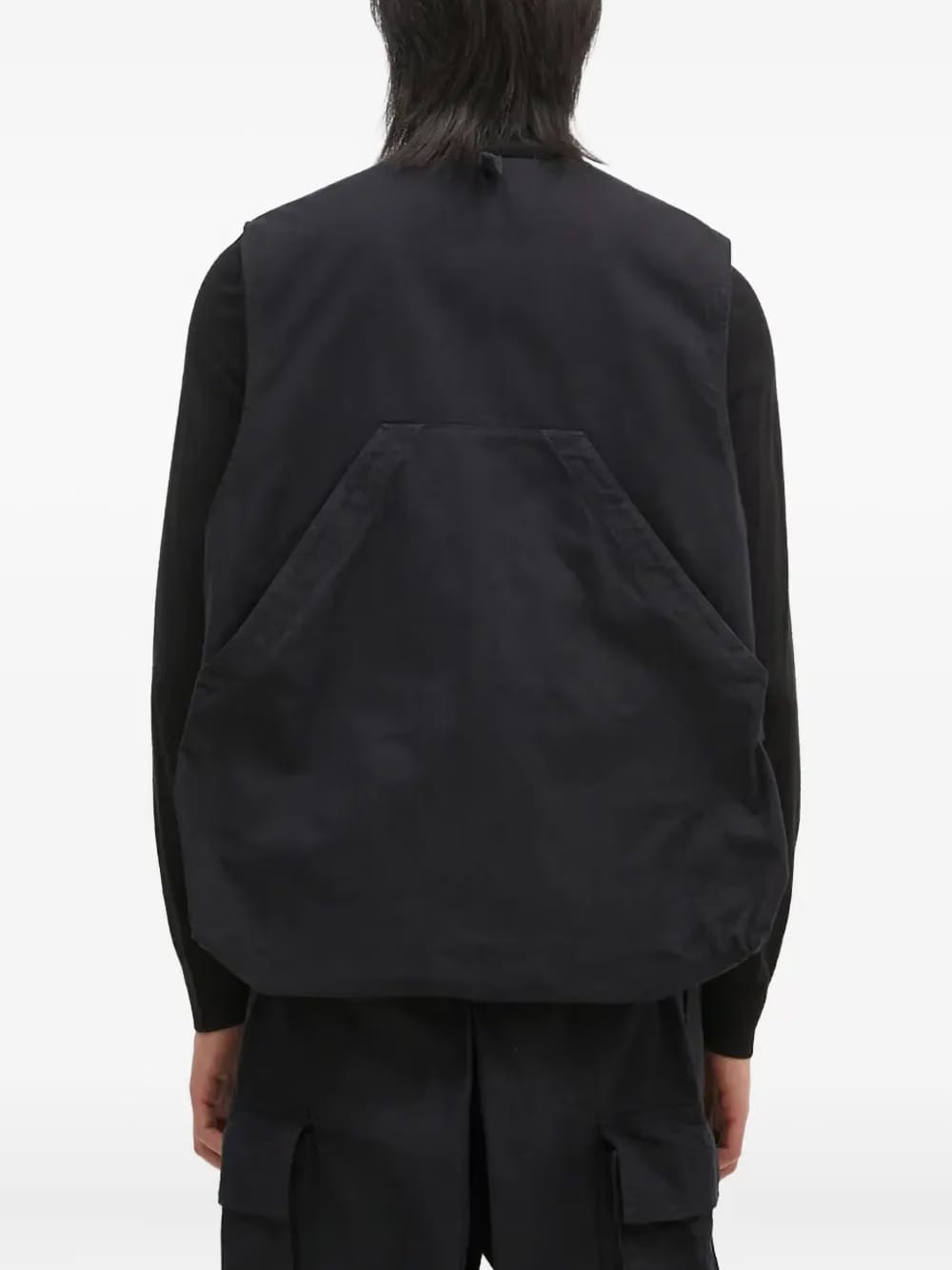 multi-pocket belted vest