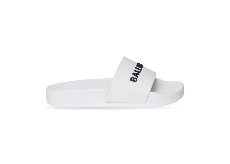 Balenciaga Pool Slide White Black (Kids)