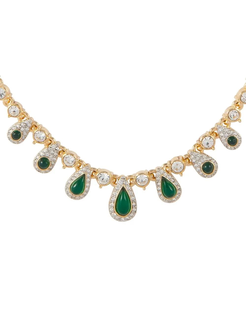 1980s D'Orlan crystal-embellished necklace and earrings set