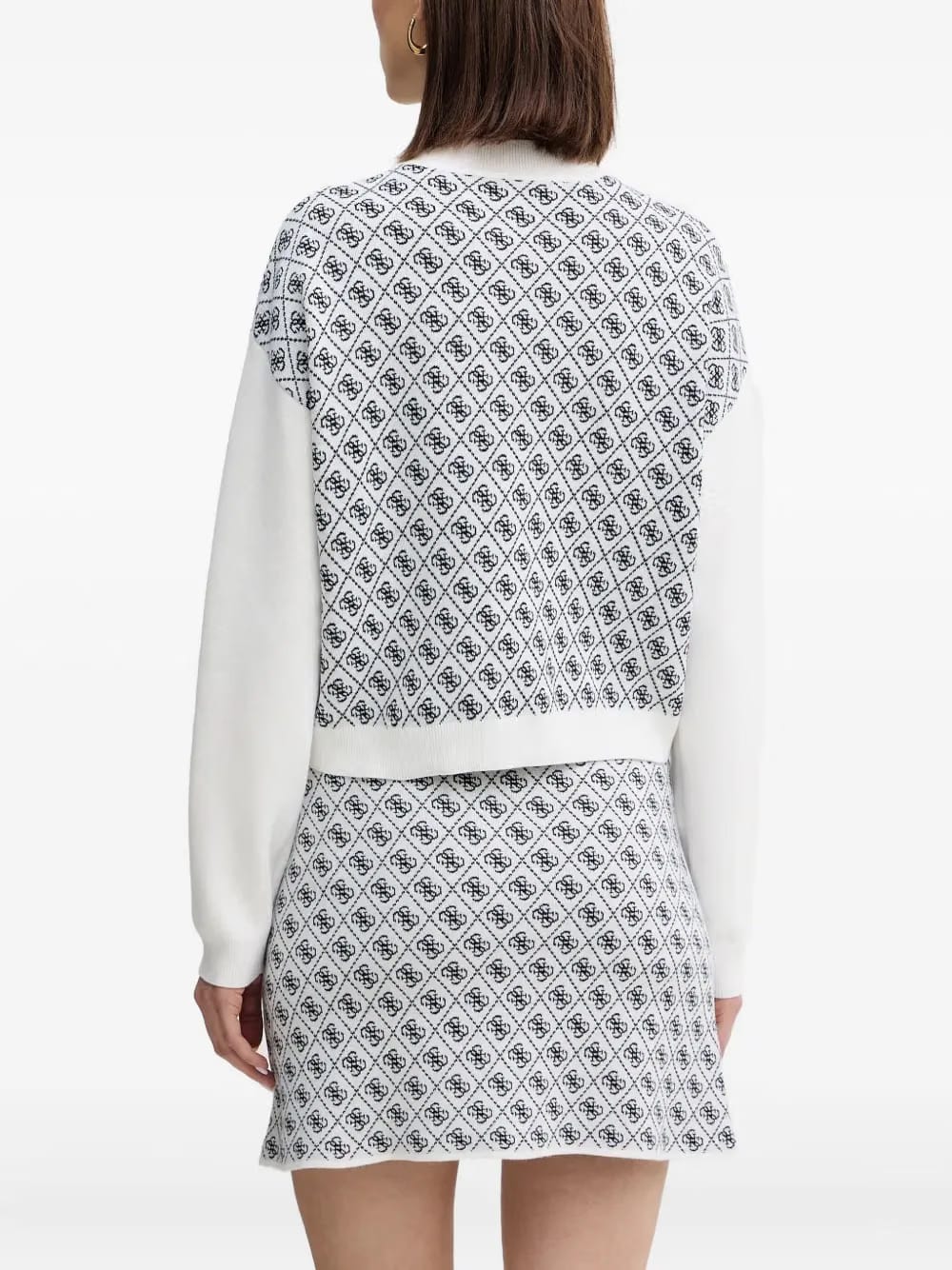 patterned long-sleeve sweater