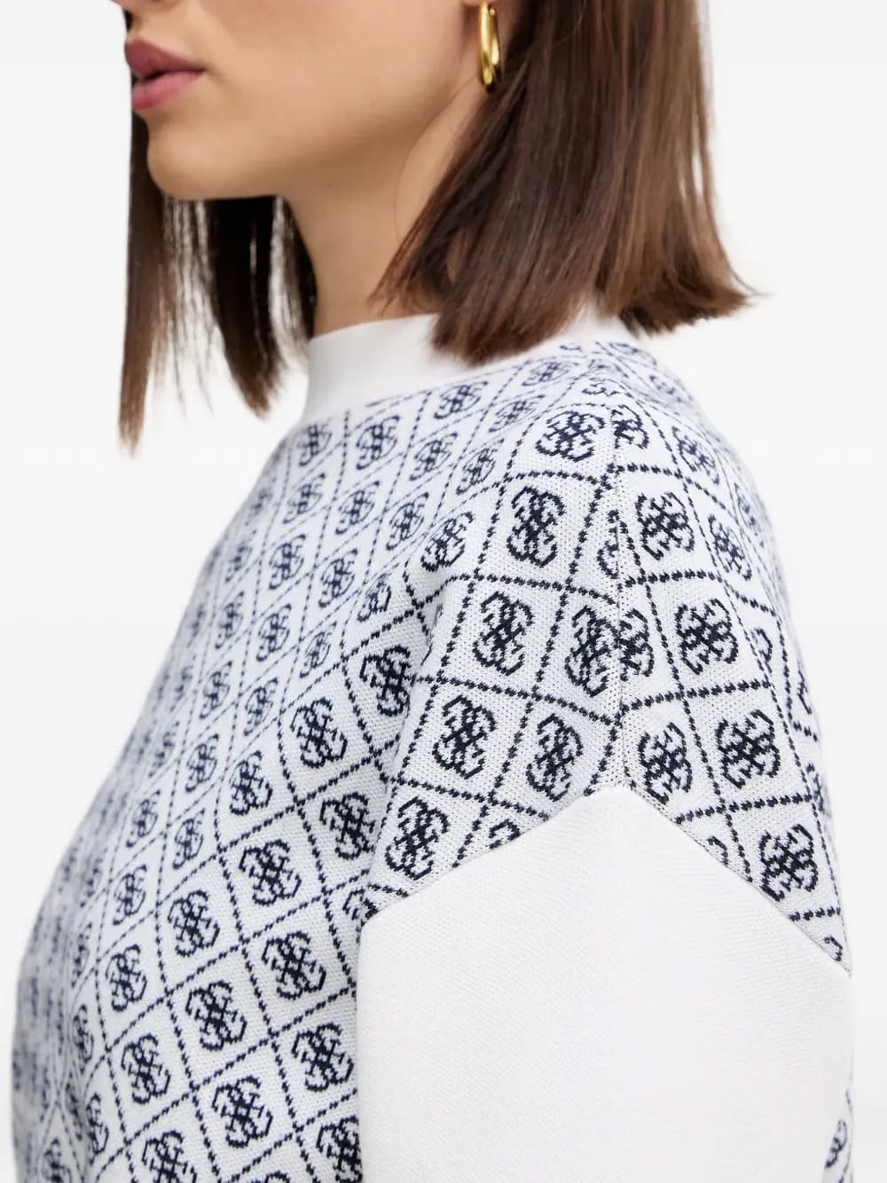 patterned long-sleeve sweater