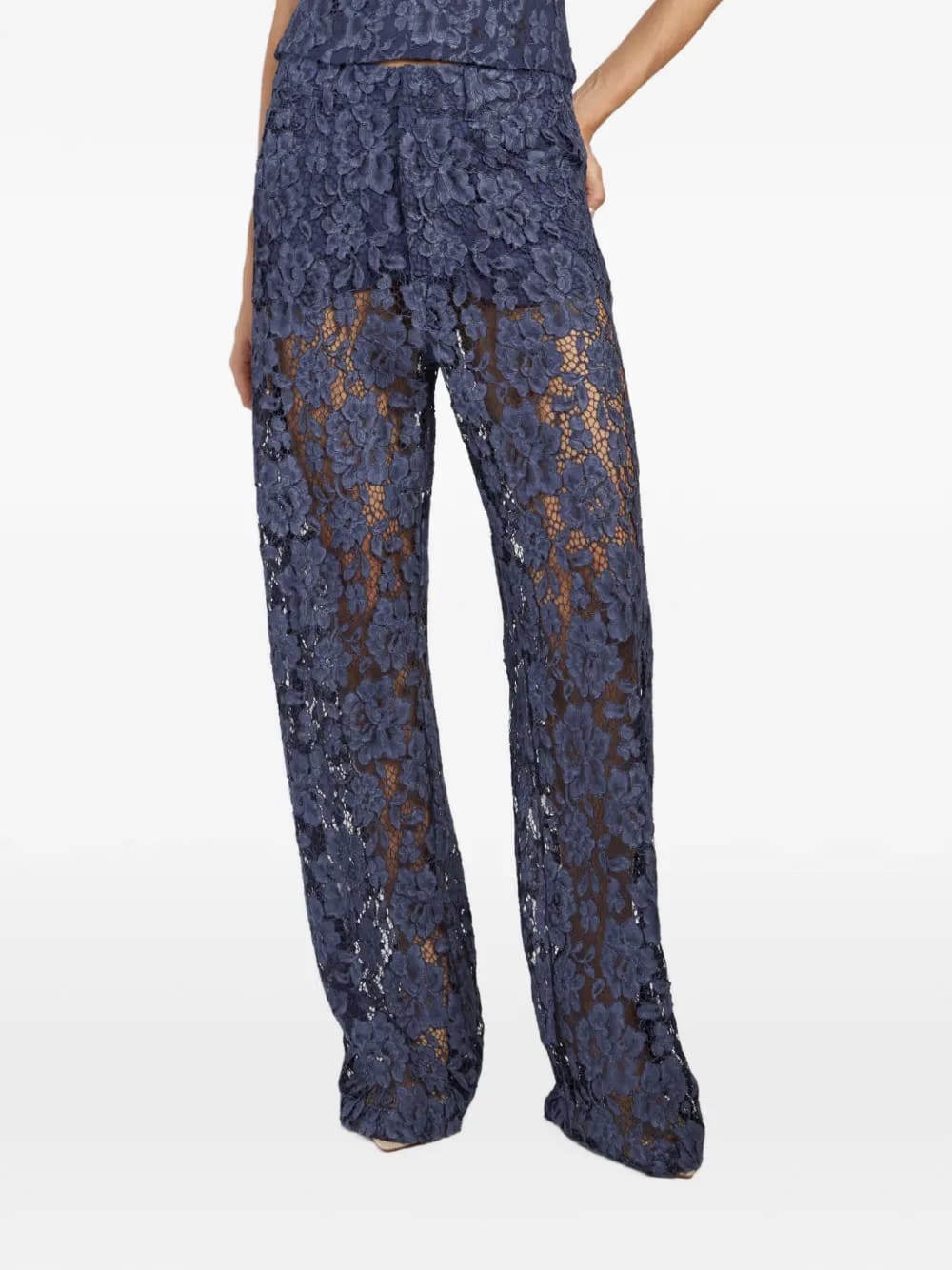 lace five-pocket trousers