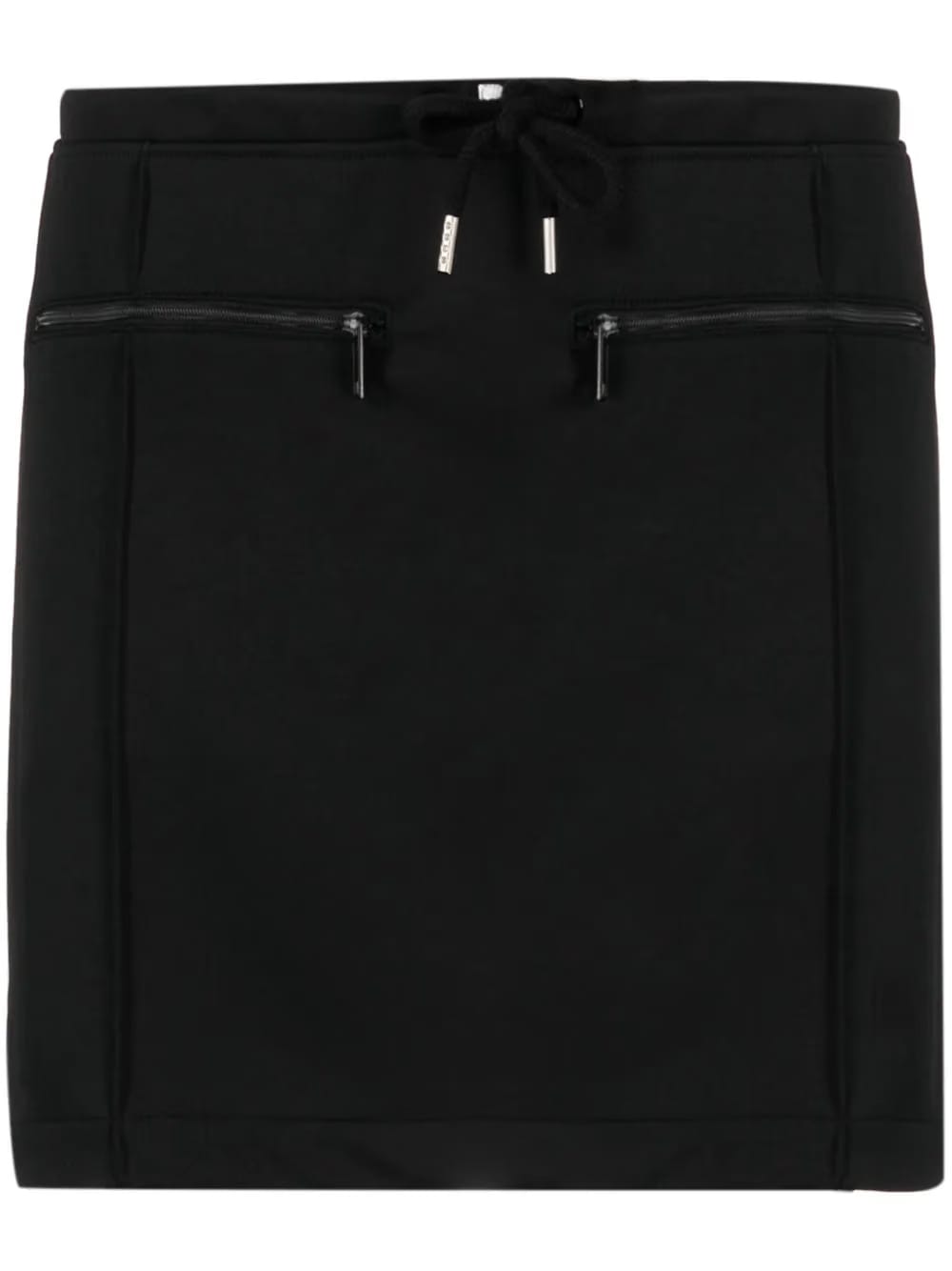 logo-patch drawstring-waist miniskirt