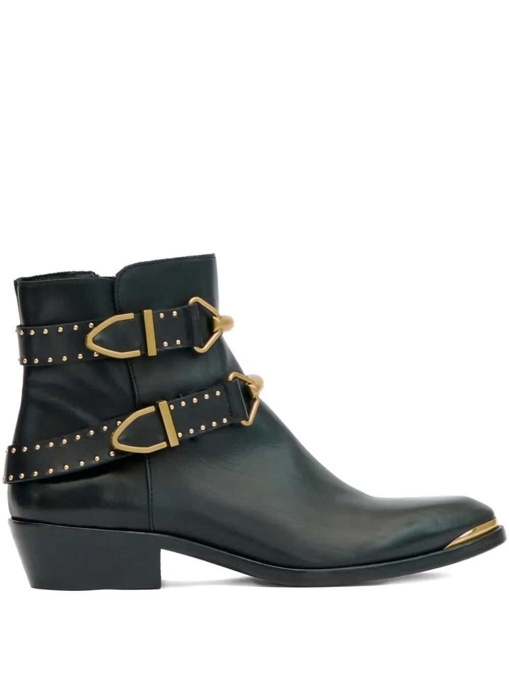 35mm Zalya buckle studded boots