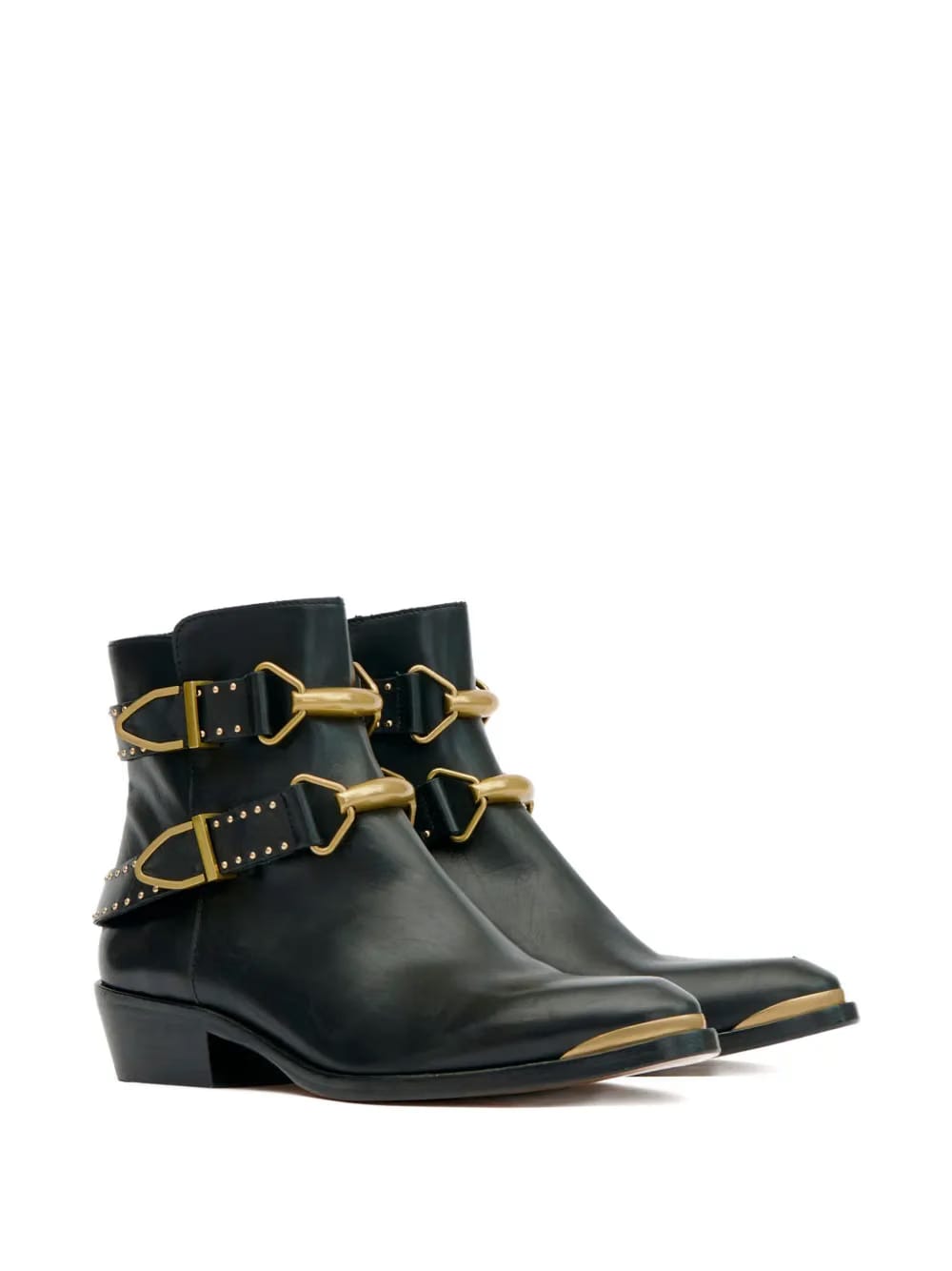 35mm Zalya buckle studded boots