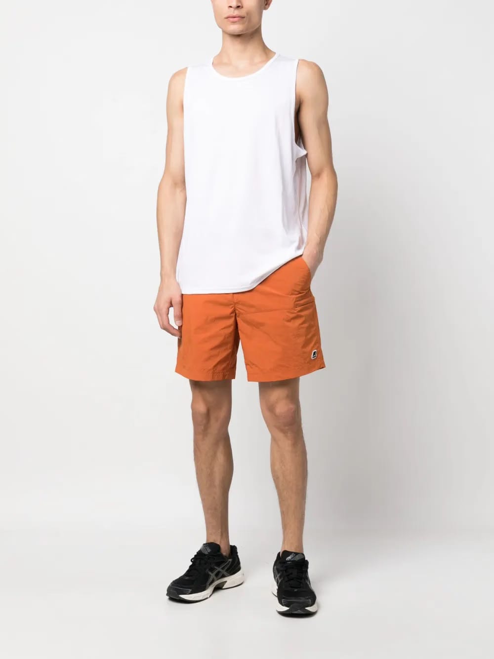 belted nylon shorts