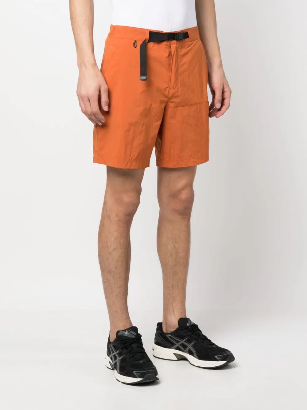 belted nylon shorts
