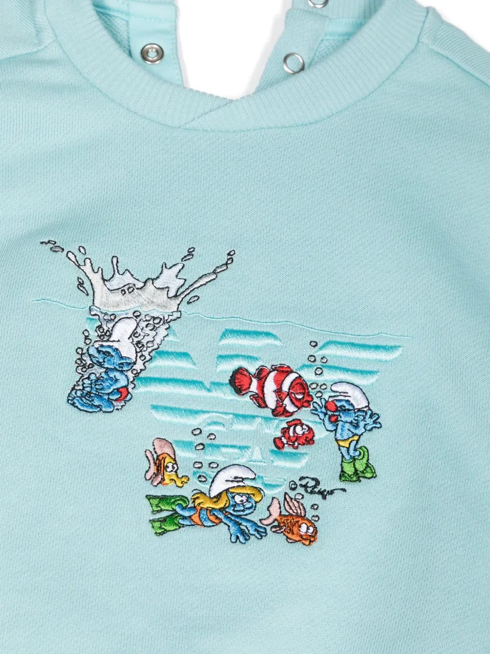 x The Smurfs embroidered sweatshirt