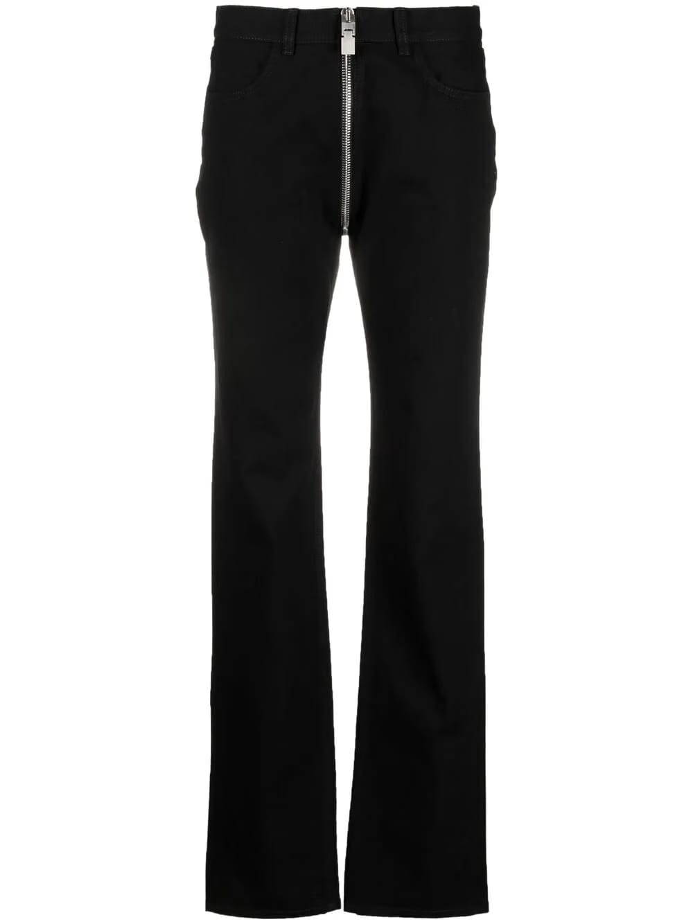 slim cut zip-detail jeans