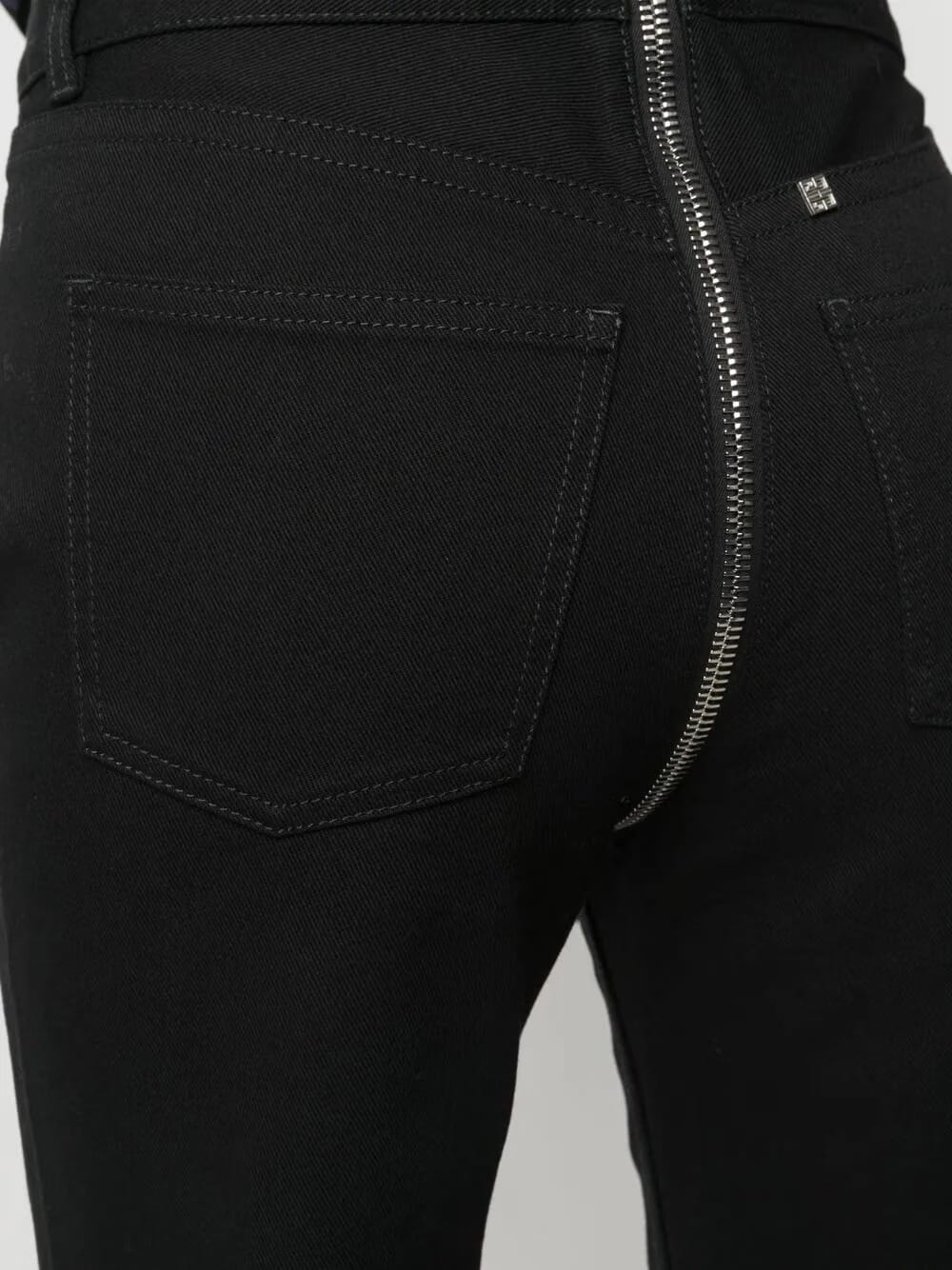 slim cut zip-detail jeans
