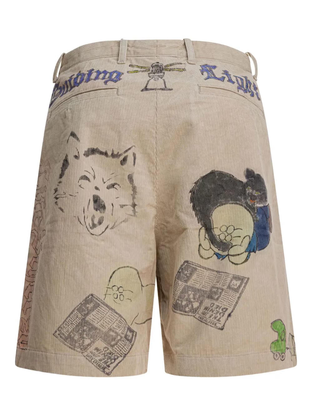 corduroy graphic shorts