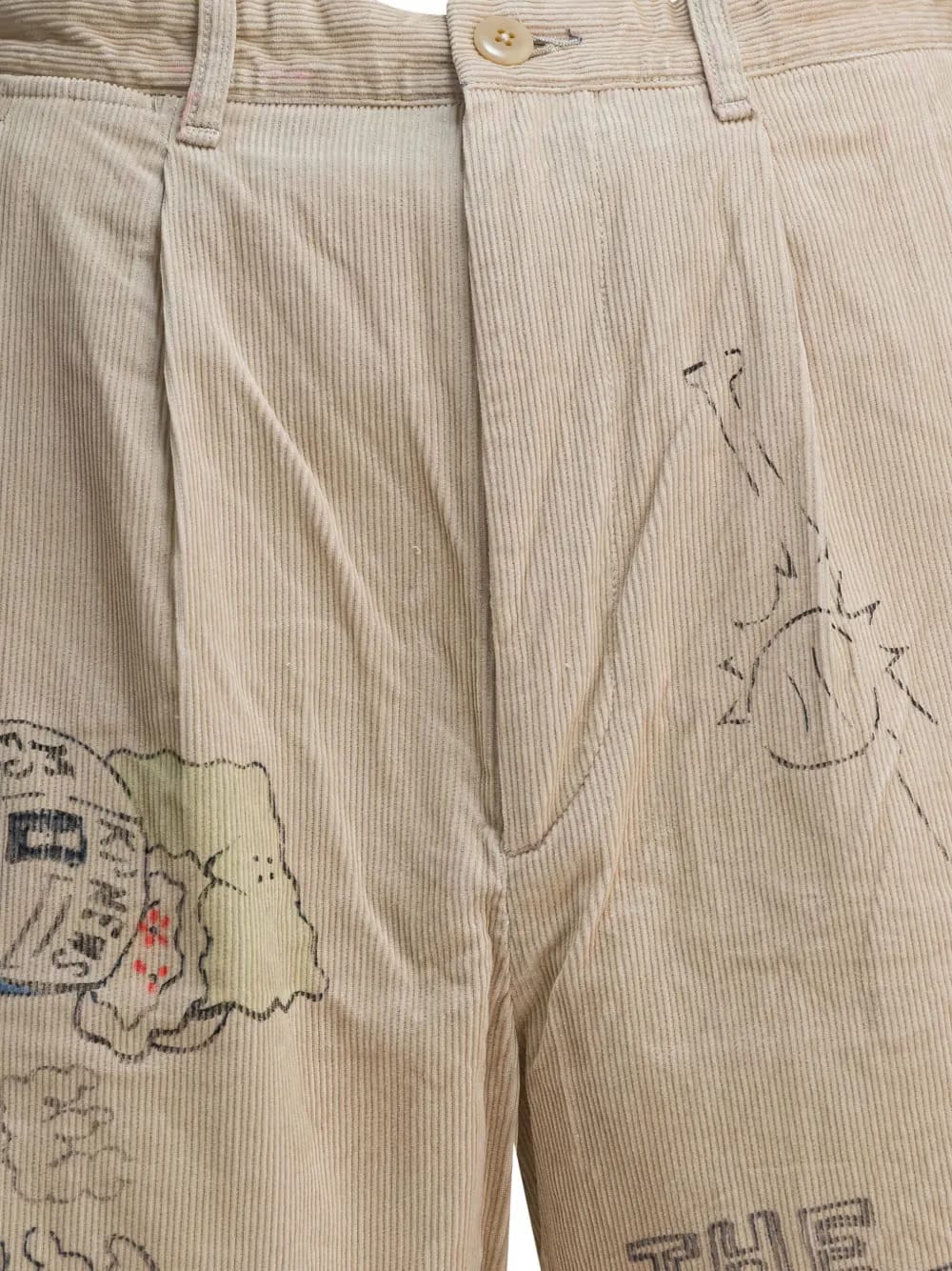 corduroy graphic shorts