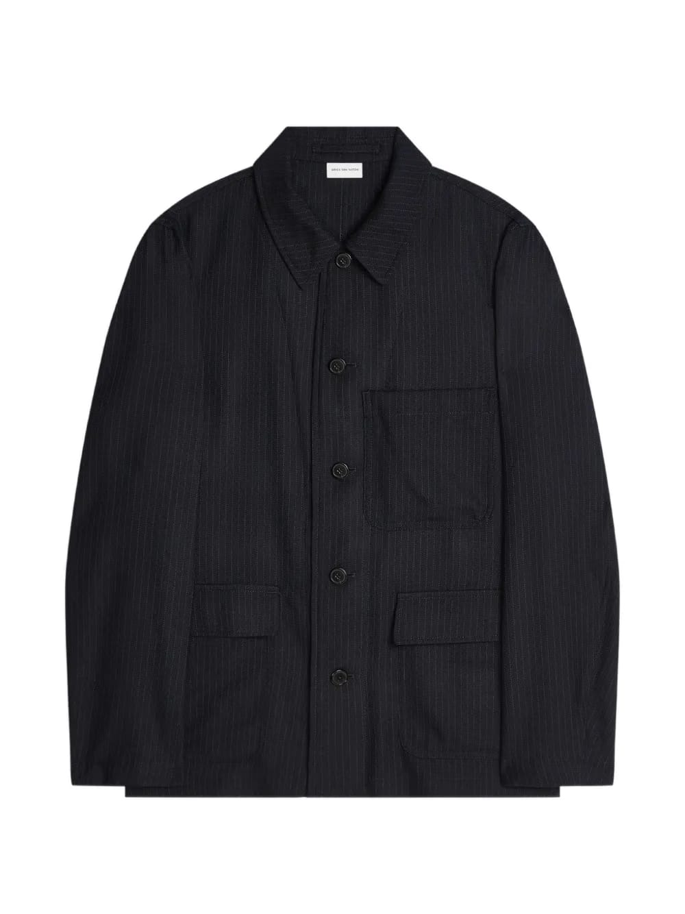 pinstripe workwear overshirt