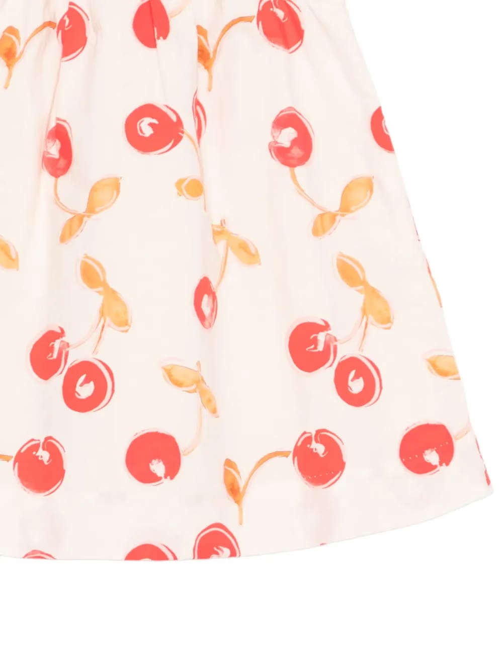 Niniki ruffled cherry-print dress
