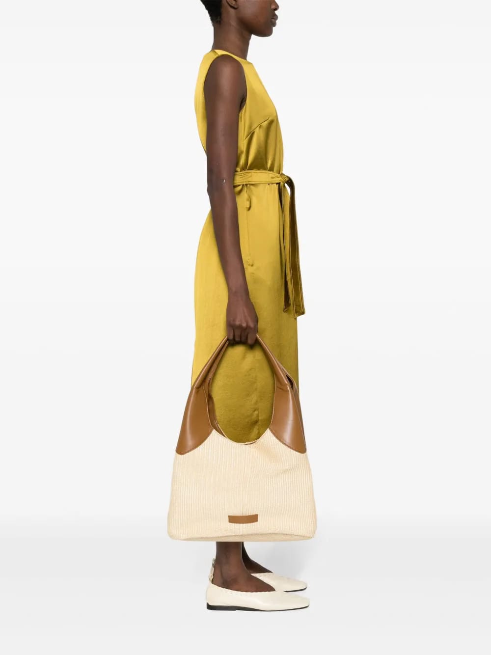 Ninfa straw shoulder bag