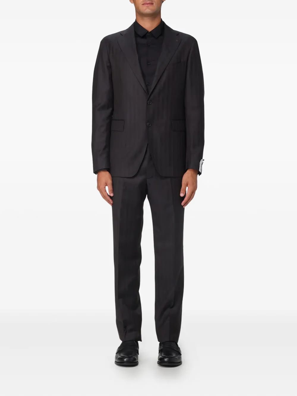herringbone two-piece suit