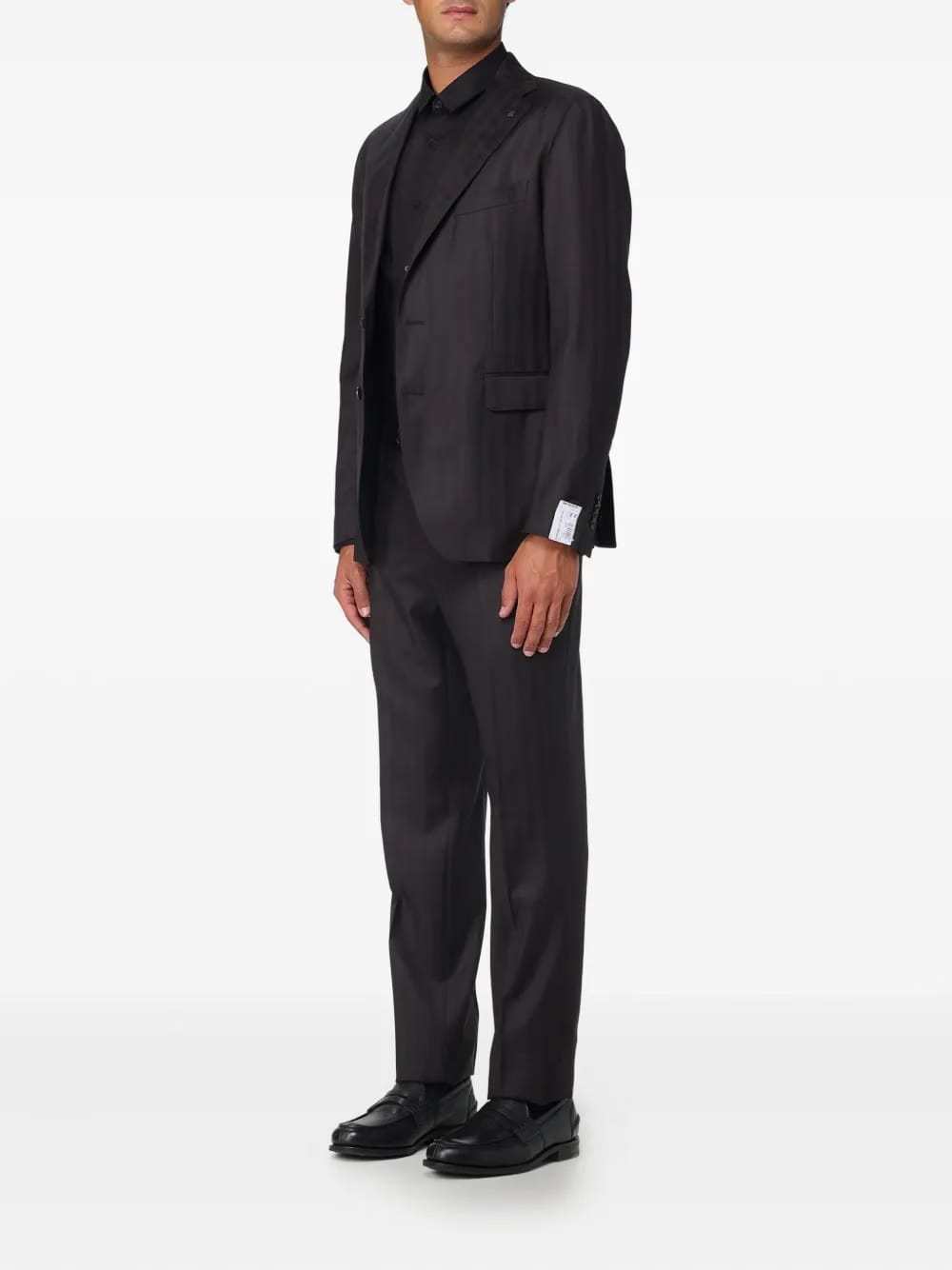 herringbone two-piece suit