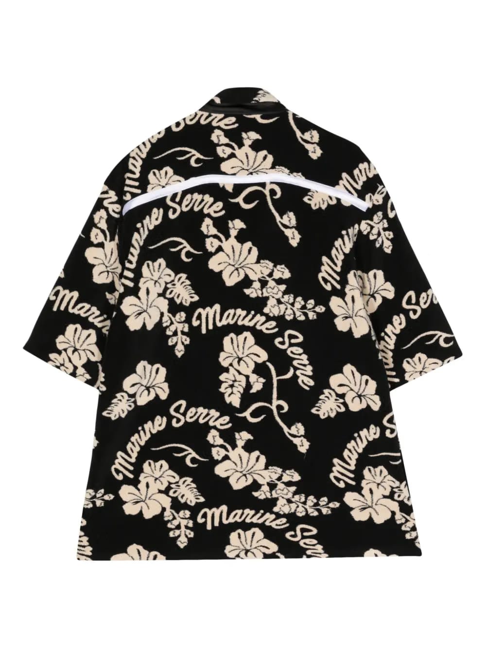 patterned-jacquard terry-cloth shirt