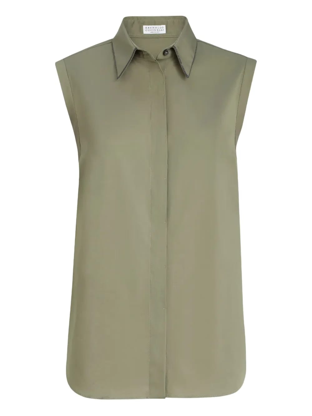 poplin sleeveless shirt
