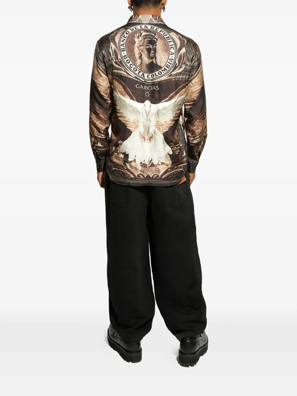 Pesos oversized print shirt