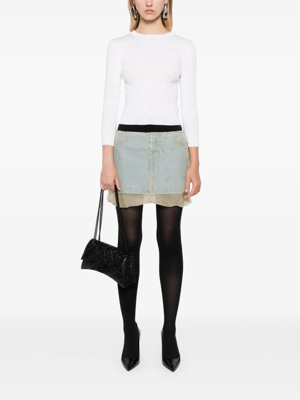BB-pattern open-knit jumper