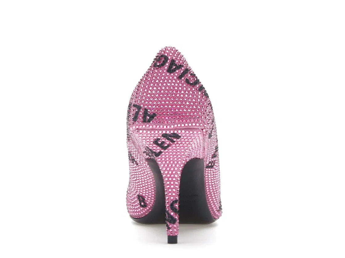 Balenciaga Square Knife Embellished Pumps Pink Black (Women's)