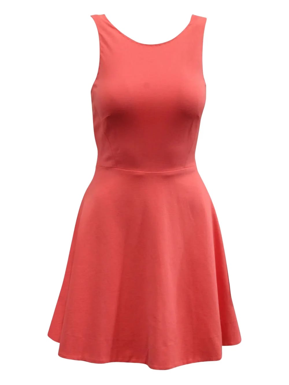 bow-back flared dress