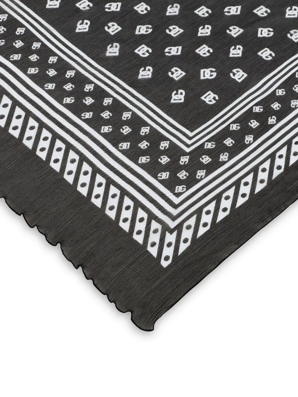 DG logo-print silk scarf