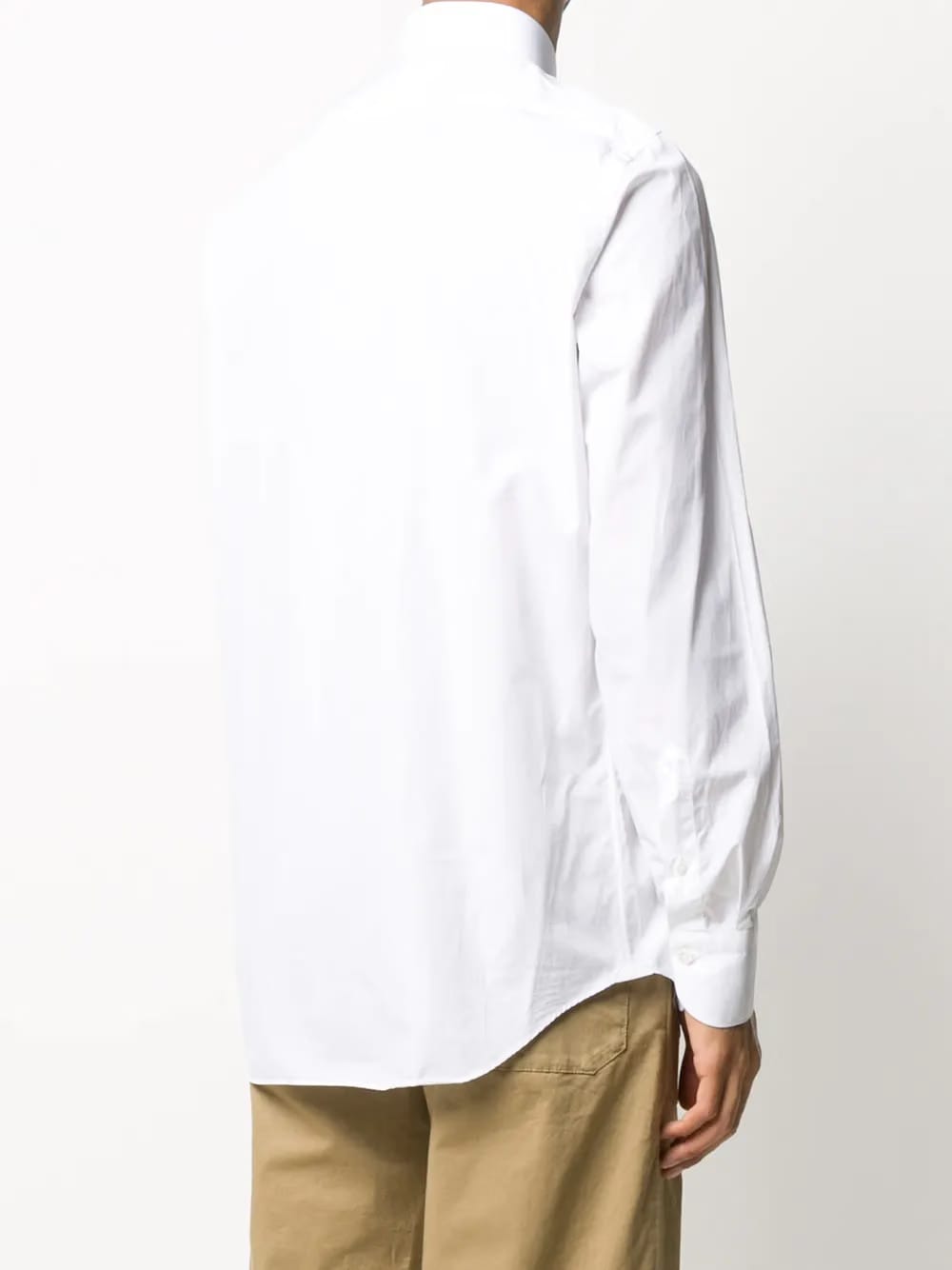 slim-fit long-sleeved shirt