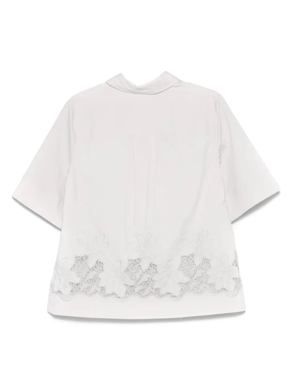 flora-embroidered blouse