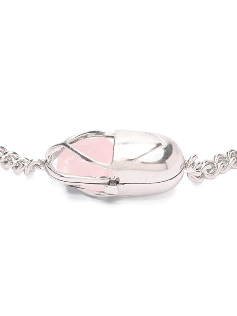 Capsule Crystal pink quartz necklace