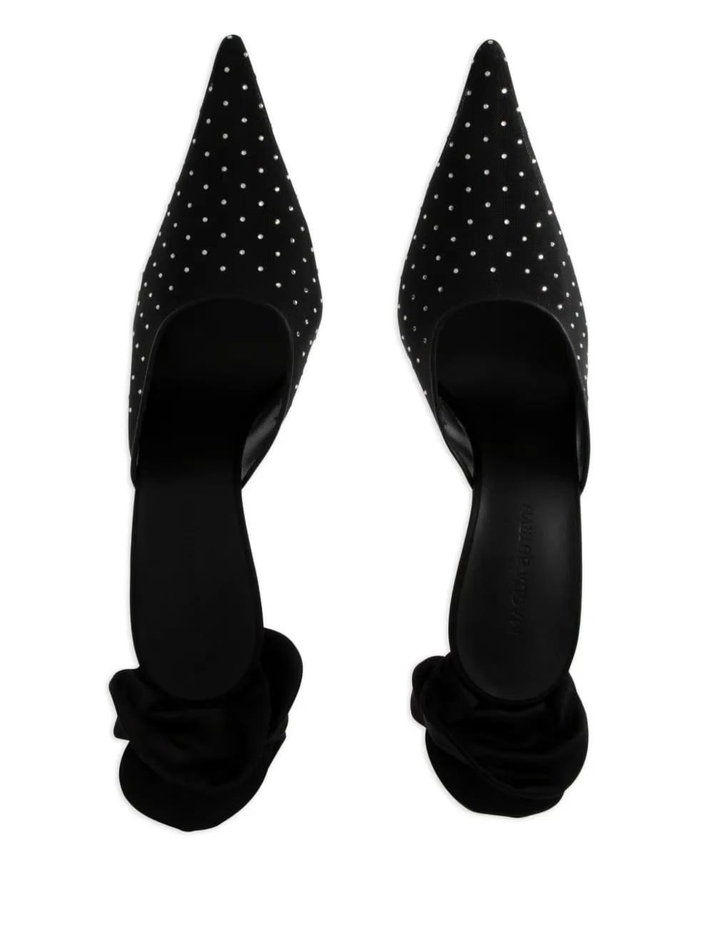 110mm flower-detail pointed mules