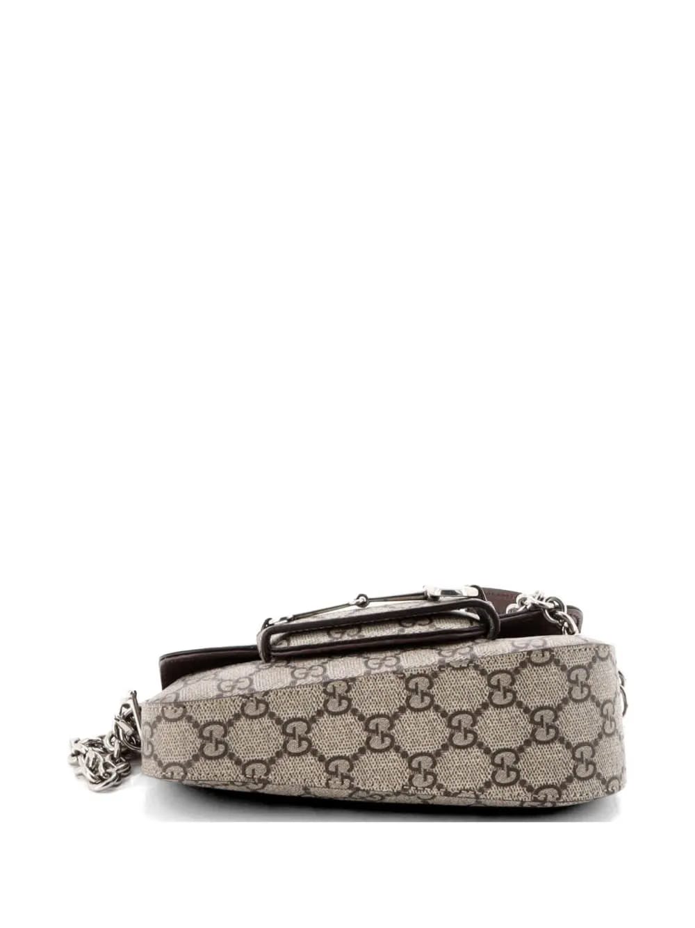 Horsebit 1955 Asymmetric GG Coated Canvas Mini shoulder bag