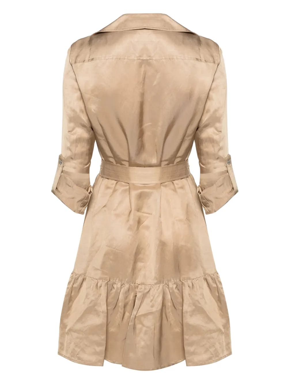 long-sleeve flared-hem minidress