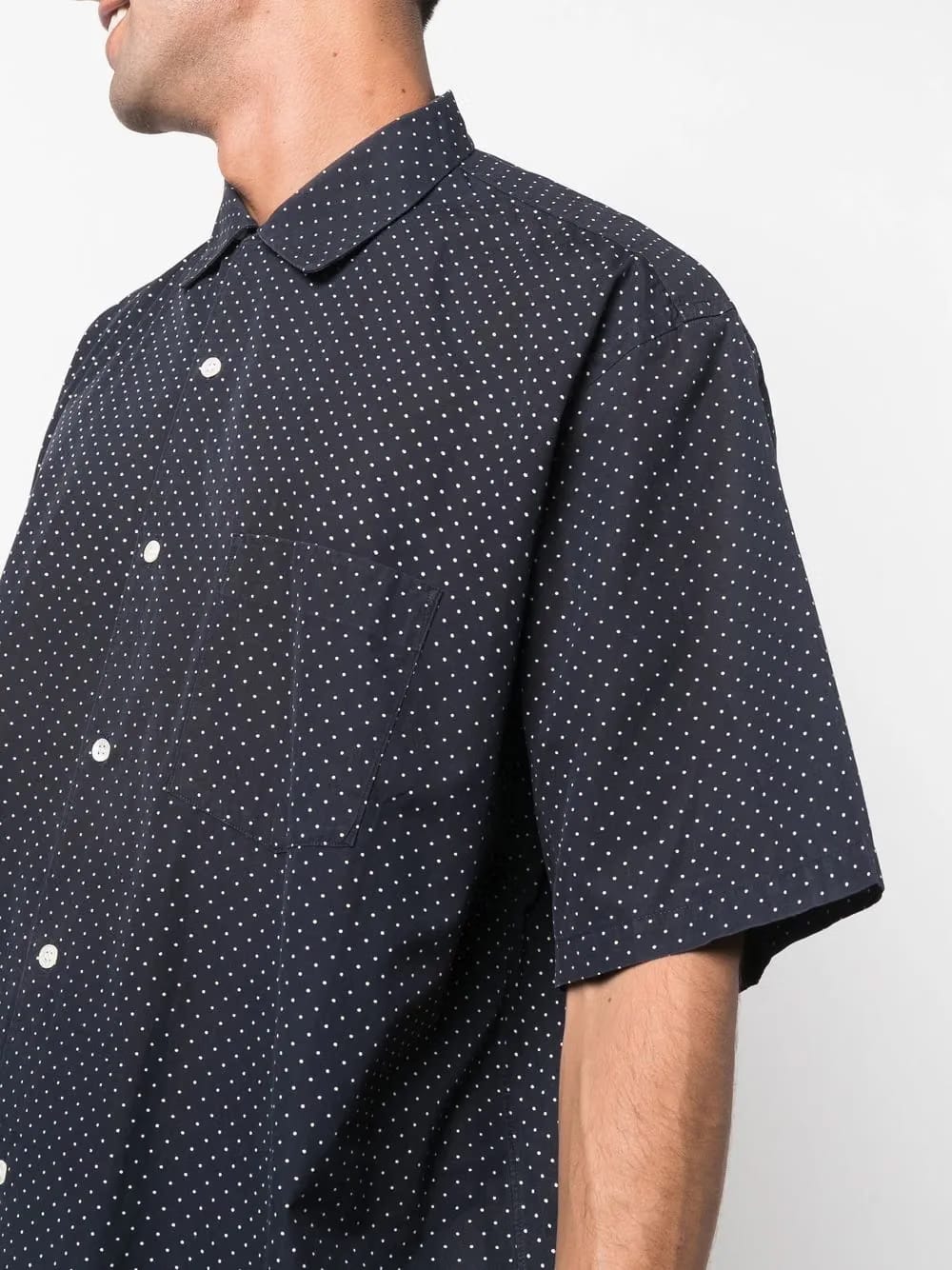1990s polka dot short-sleeved shirt