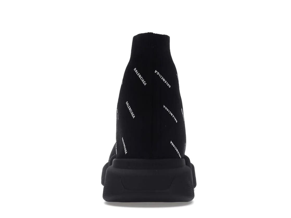 Balenciaga Speed Trainer 2.0 All Over Logo Black White