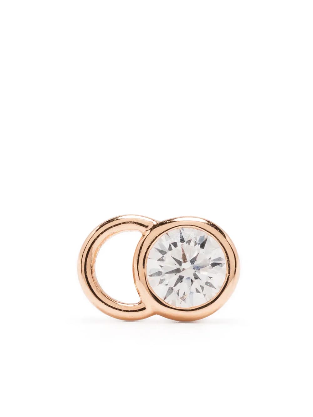 18kt recycled rose gold CO mono laboratory-grown diamond stud earring
