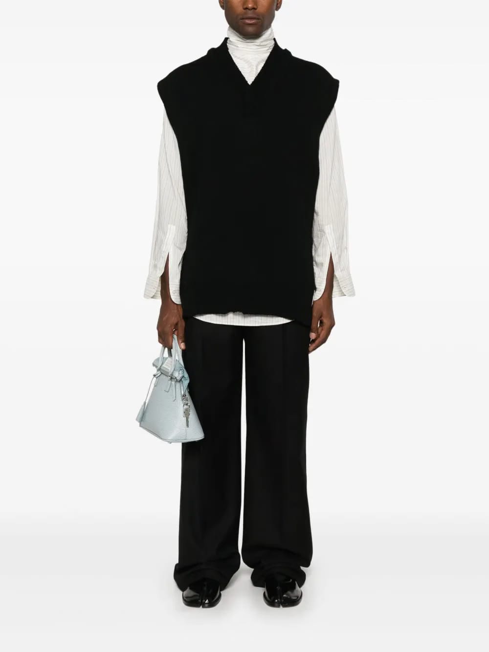 layered knitted vest