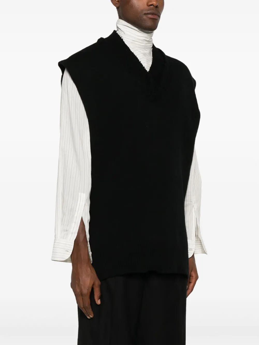 layered knitted vest