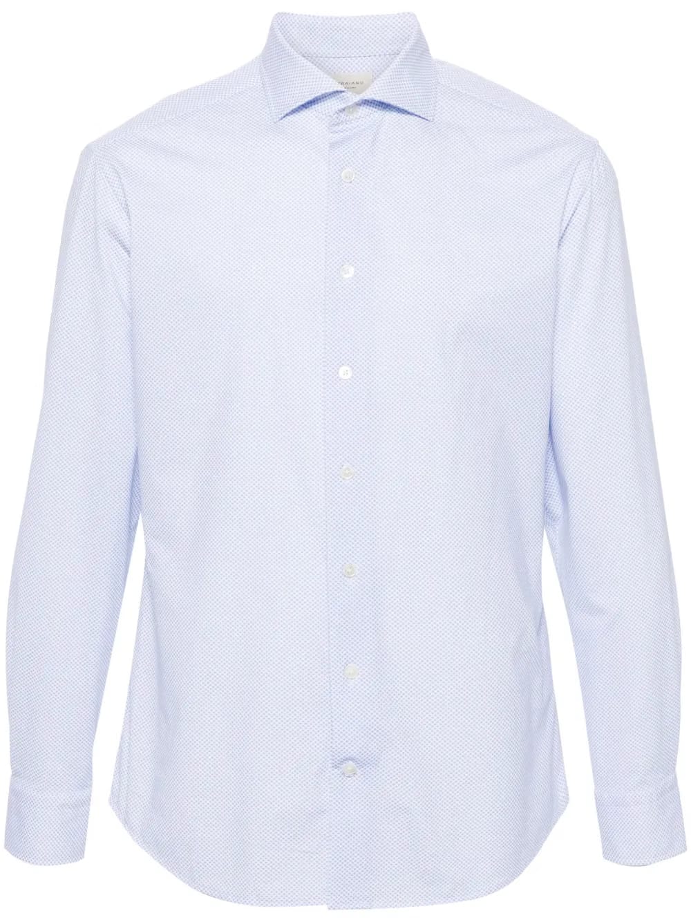 polka dot cutaway-collar shirt