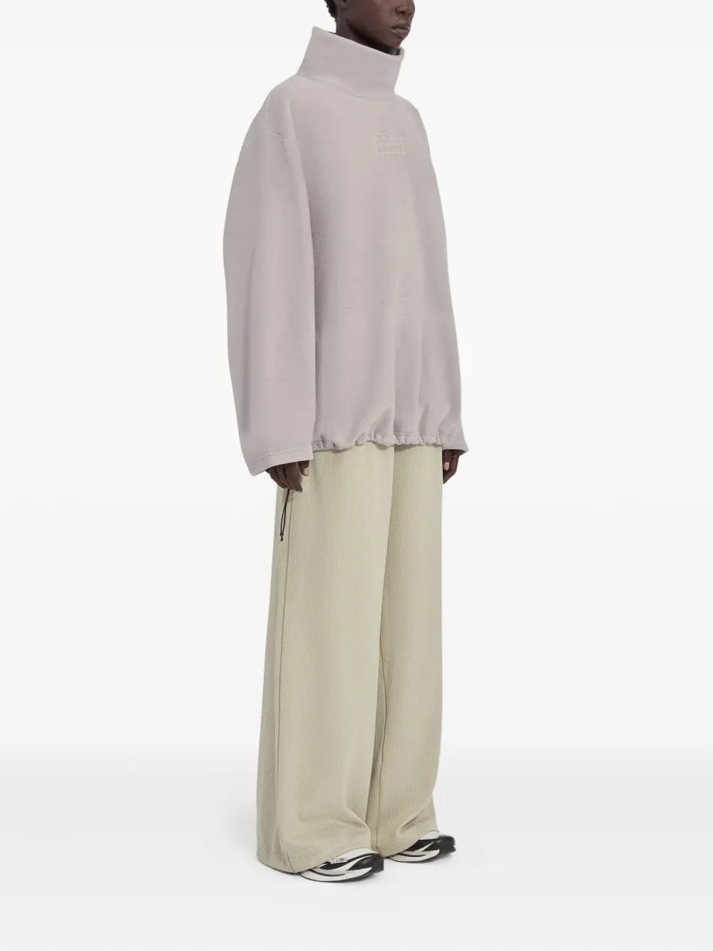 drawstring fleece long-sleeved T-Shirt