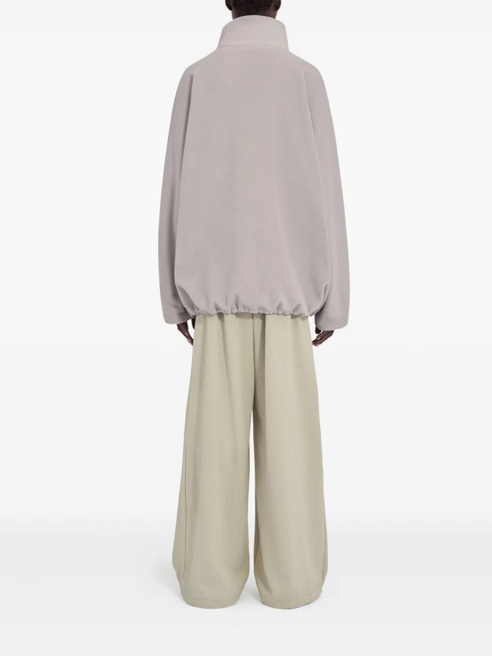 drawstring fleece long-sleeved T-Shirt