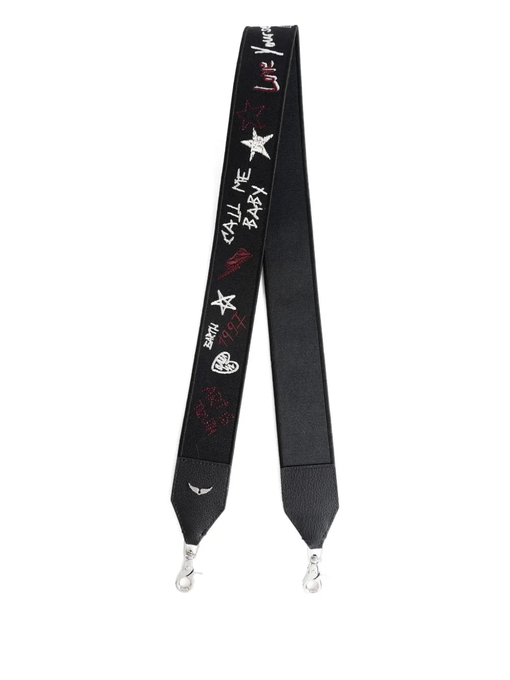 embroidered-details bag strap