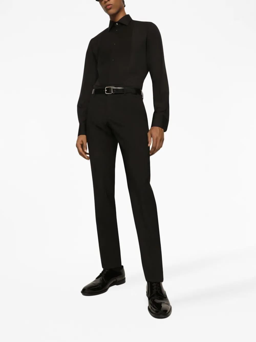 Gold-fit cotton tuxedo shirt
