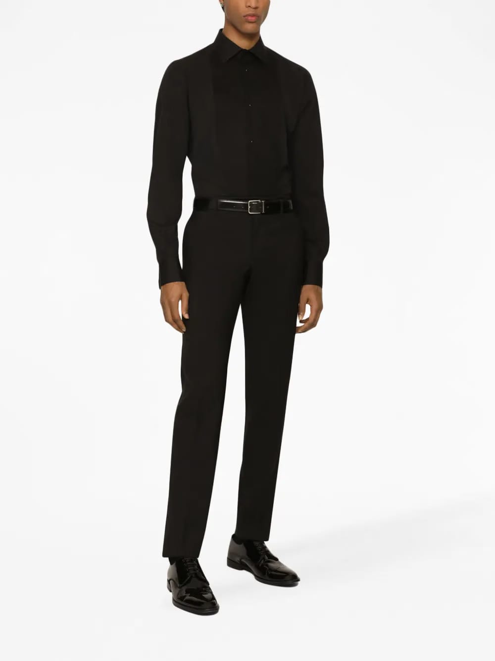 Gold-fit cotton tuxedo shirt