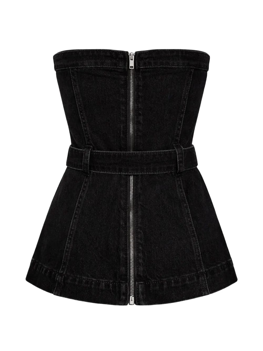 Collins belted denim top