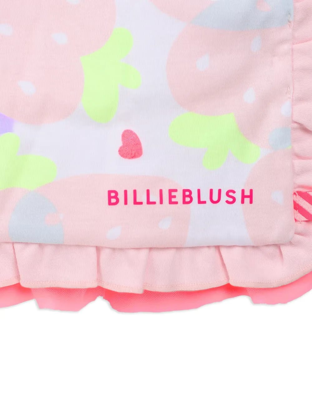 strawberry-print ruffled blanket