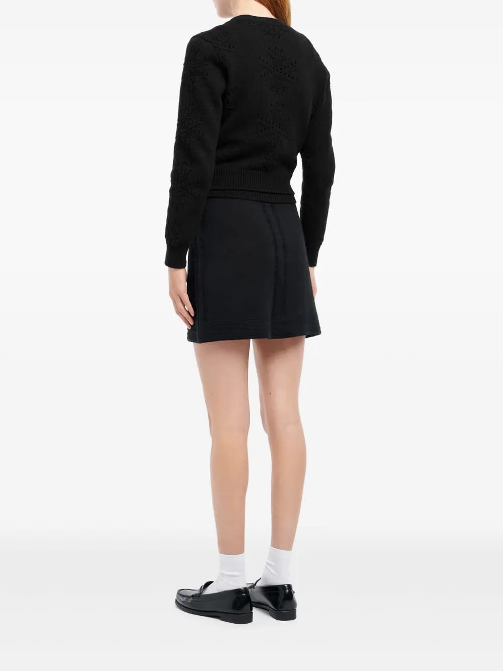 pointelle-motif cardigan