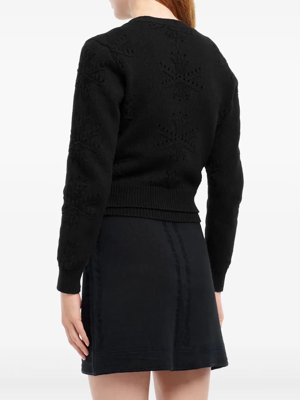 pointelle-motif cardigan